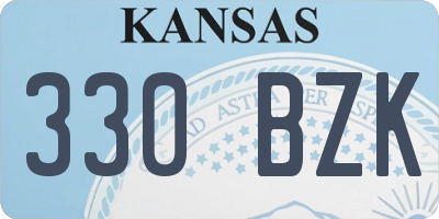 KS license plate 330BZK