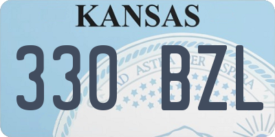 KS license plate 330BZL