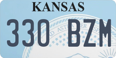 KS license plate 330BZM