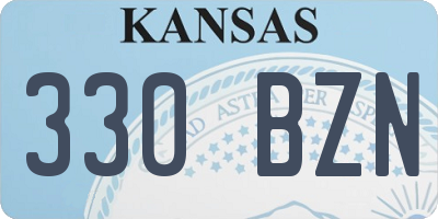 KS license plate 330BZN