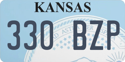 KS license plate 330BZP