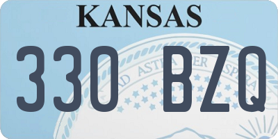 KS license plate 330BZQ