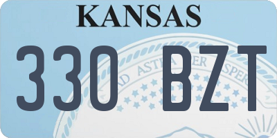 KS license plate 330BZT