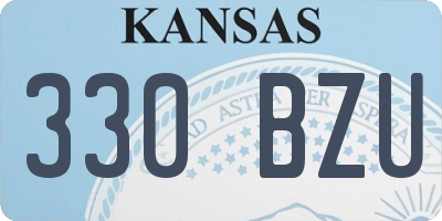 KS license plate 330BZU