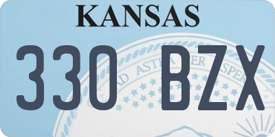 KS license plate 330BZX