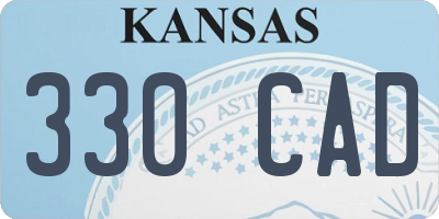 KS license plate 330CAD