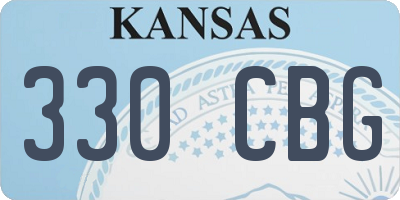 KS license plate 330CBG