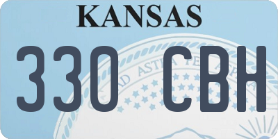 KS license plate 330CBH
