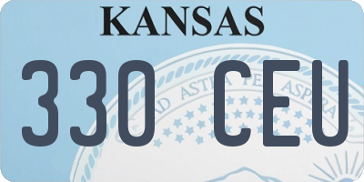 KS license plate 330CEU