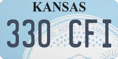 KS license plate 330CFI