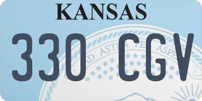 KS license plate 330CGV
