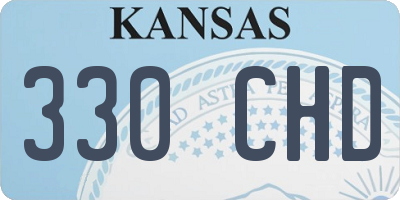 KS license plate 330CHD