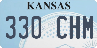 KS license plate 330CHM