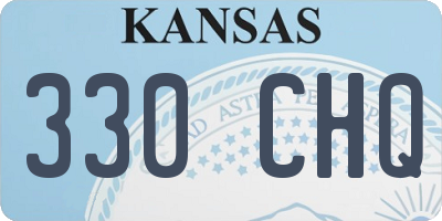 KS license plate 330CHQ