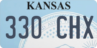 KS license plate 330CHX