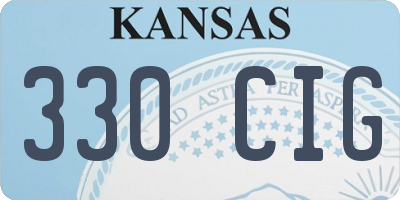 KS license plate 330CIG