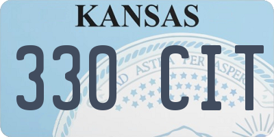 KS license plate 330CIT