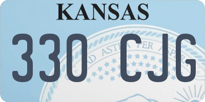 KS license plate 330CJG