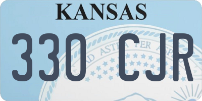 KS license plate 330CJR