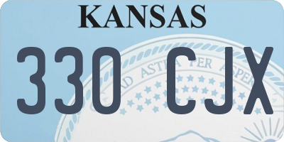 KS license plate 330CJX