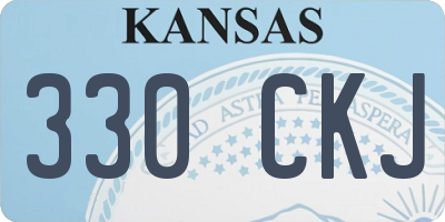 KS license plate 330CKJ