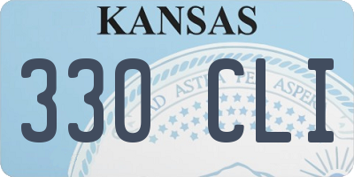KS license plate 330CLI