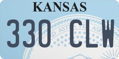 KS license plate 330CLW