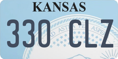 KS license plate 330CLZ