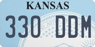 KS license plate 330DDM