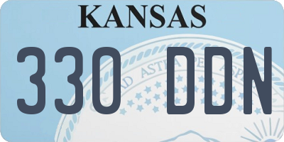 KS license plate 330DDN