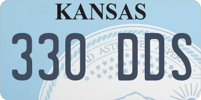 KS license plate 330DDS