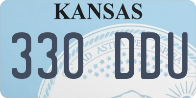 KS license plate 330DDU