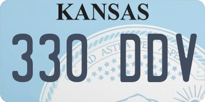 KS license plate 330DDV