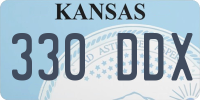 KS license plate 330DDX