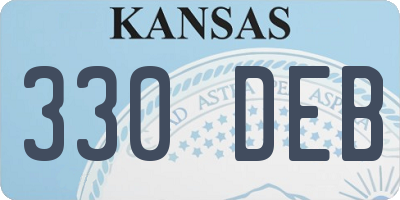 KS license plate 330DEB