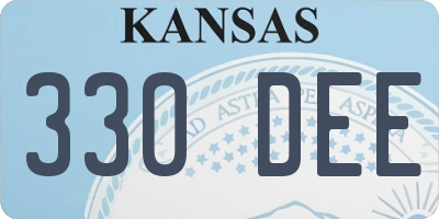 KS license plate 330DEE