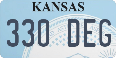 KS license plate 330DEG