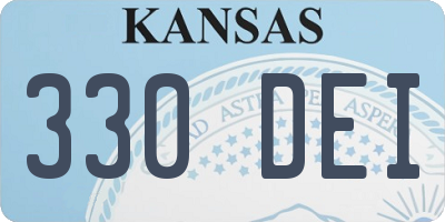 KS license plate 330DEI