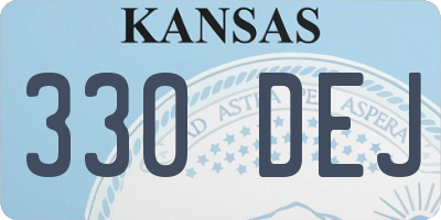 KS license plate 330DEJ