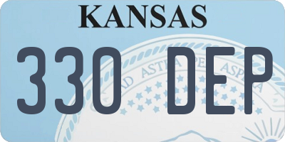 KS license plate 330DEP