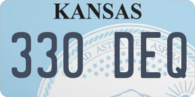 KS license plate 330DEQ