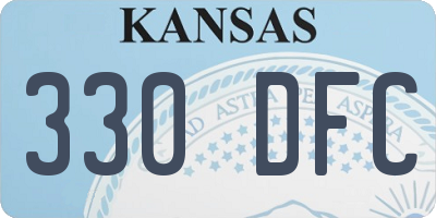 KS license plate 330DFC
