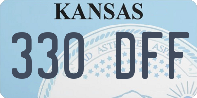 KS license plate 330DFF