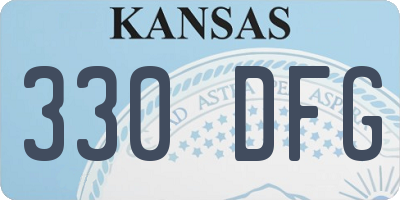 KS license plate 330DFG