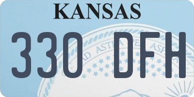 KS license plate 330DFH