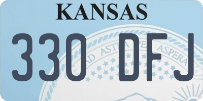 KS license plate 330DFJ