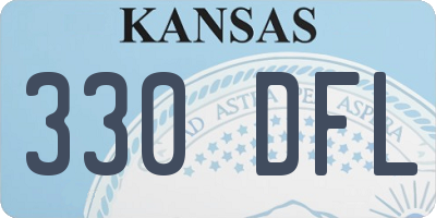 KS license plate 330DFL