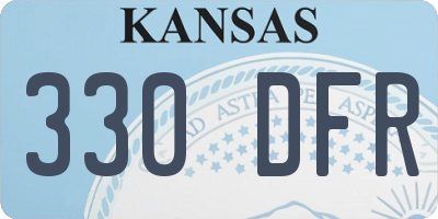 KS license plate 330DFR