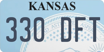 KS license plate 330DFT