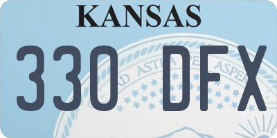 KS license plate 330DFX
